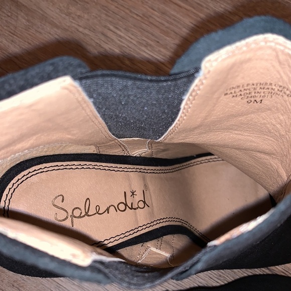 Splendid black suede open toe shoe booties size -9 - Picture 3 of 8